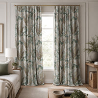 Eucalyptus leaf curtains in a living room