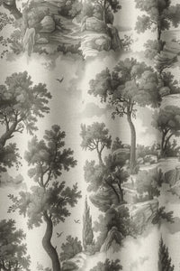 Flat view of the grey landscape toile print