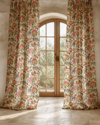 Close-up of the jacobean floral print