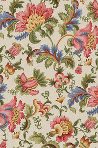 Close-up of the jacobean floral pattern repeat