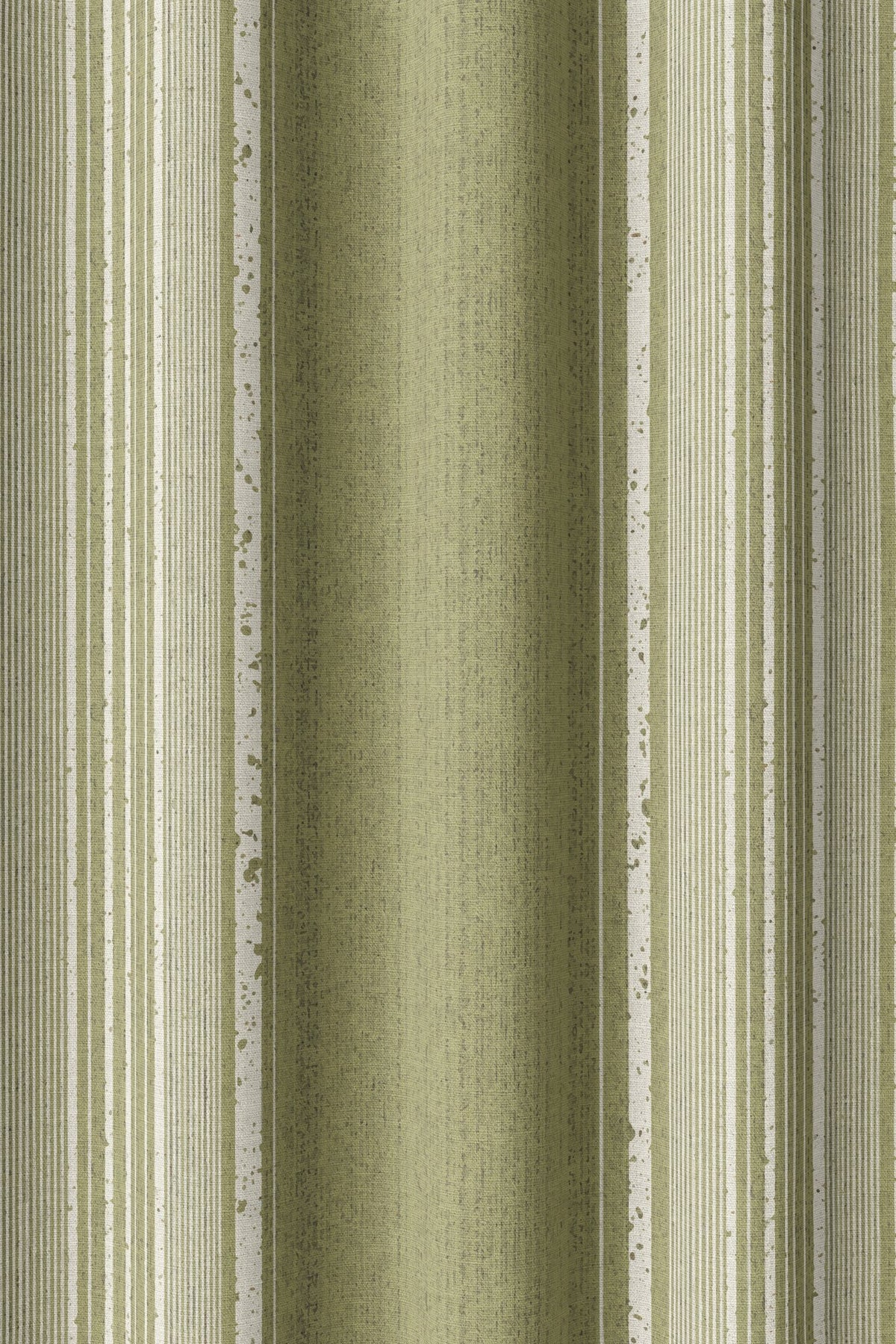 Flat view of the olive green stripe print
