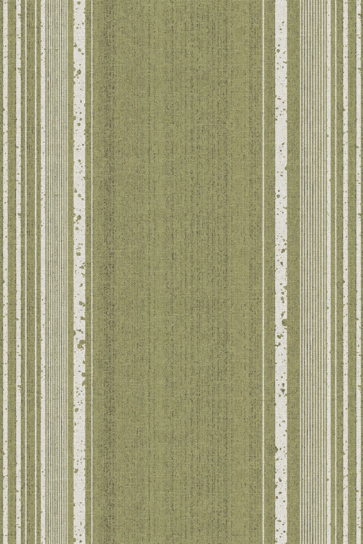 Close-up of the olive green stripe pattern repeat