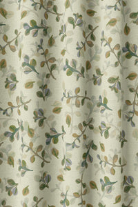Flat view of the olive leaf sprig print