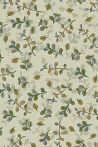 Close-up of the olive leaf sprig pattern repeat