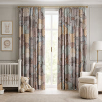 Pastel animal nursery curtains in a child's bedroom