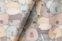 Pastel animal nursery curtains framing a tall window